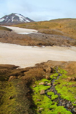 7. 8. 2013 12:41:38: Island 2013 - Kerlingarfjöll, výstup k údolí Hveradalir (Vláďa)