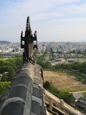 25. 5. 2006 16:12:44: Japonsko 2006 - Himeji - výhled z hradu (Terka)