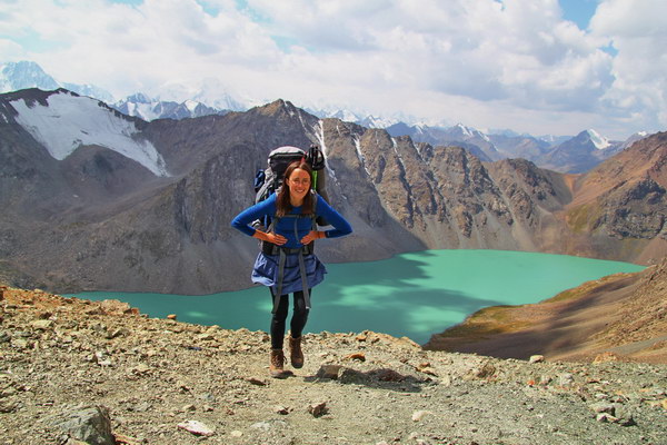 14. 8. 2014 11:32:46: Kyrgyzstán - 5. den treku, výstup do sedla nad jezerem Ala-köl (Vláďa)